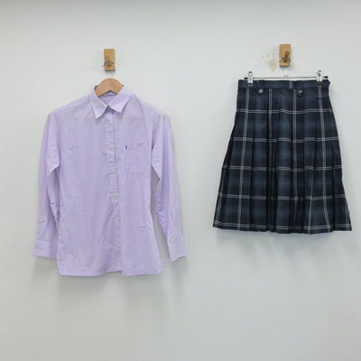 【中古】岩手県 花巻東高等学校 女子制服 5点（ブレザー・シャツ・ニット・スカート）sf014292