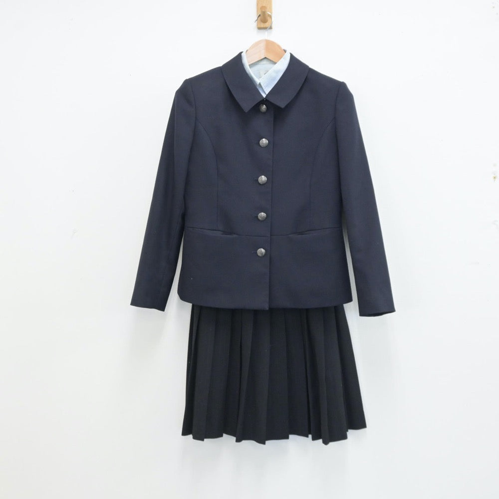 【中古】大阪府 大阪府立港南造形高等学校 女子制服 3点（ブレザー・シャツ・スカート）sf014298