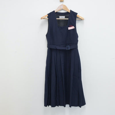 【中古】福岡県 春日市立春日南中学校 女子制服 3点（セーラー服・ニット・ジャンパースカート）sf014301