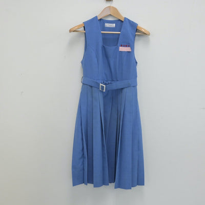 【中古】福岡県 春日市立春日南中学校 女子制服 2点（シャツ・ジャンパースカート）sf014302