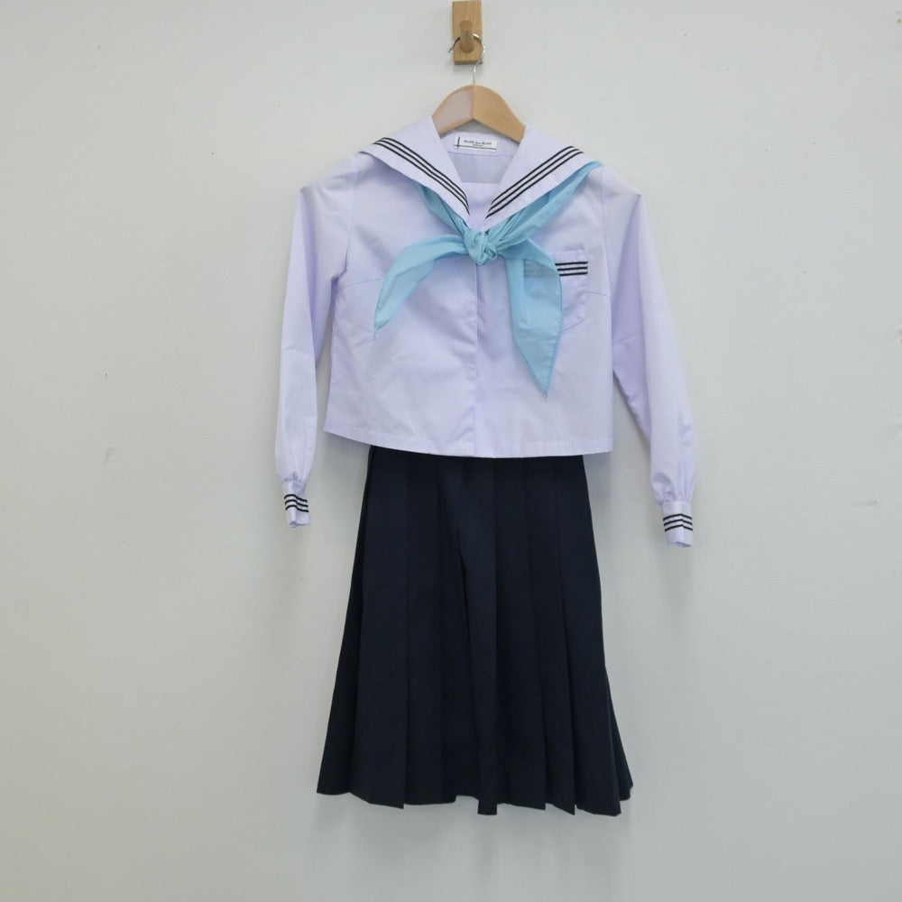 【中古】青森県 八戸市立第一中学校 女子制服 5点（セーラー服・スカート）sf014304