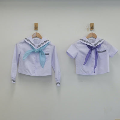 【中古】青森県 八戸市立第一中学校 女子制服 5点（セーラー服・スカート）sf014304