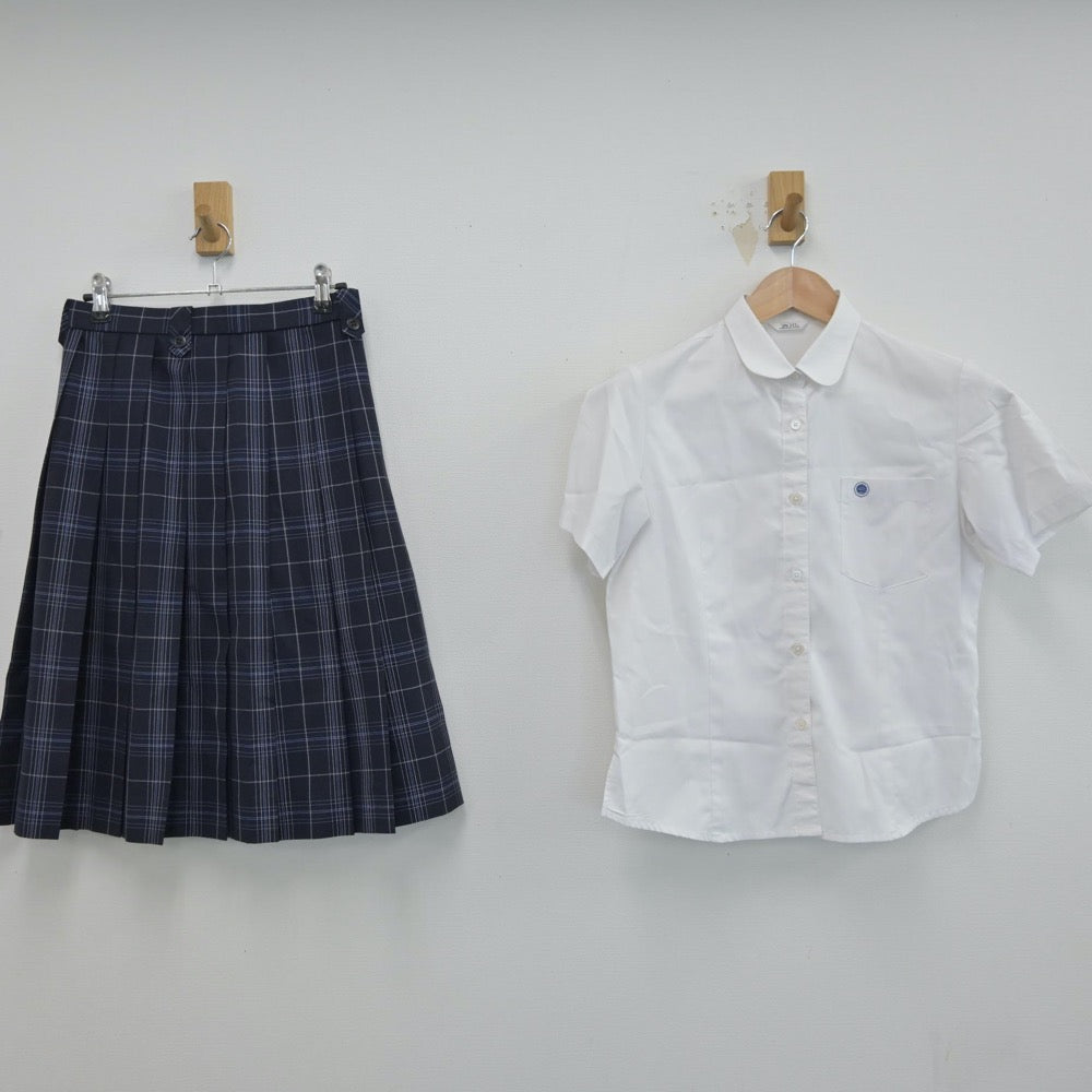 【中古】兵庫県 甲子園学院高等学校 女子制服 3点（シャツ・スカート）sf014321