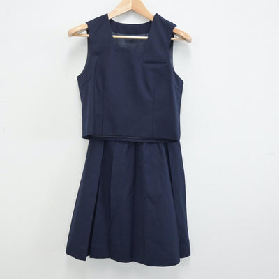 【中古】神奈川県 聖園女学院中学校 女子制服 4点（ブレザー・ベスト・シャツ・スカート）sf014333