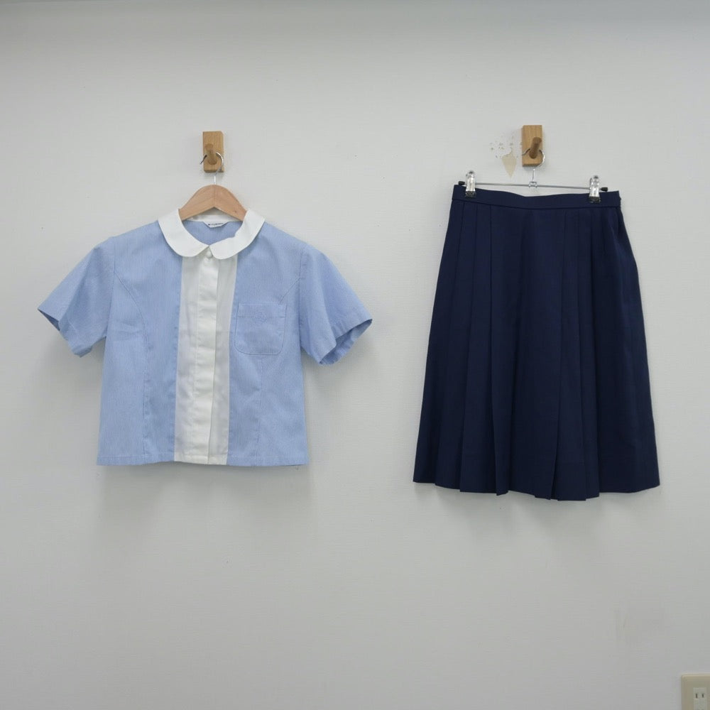 【中古】神奈川県 聖園女学院中学校 女子制服 3点（シャツ・スカート）sf014338