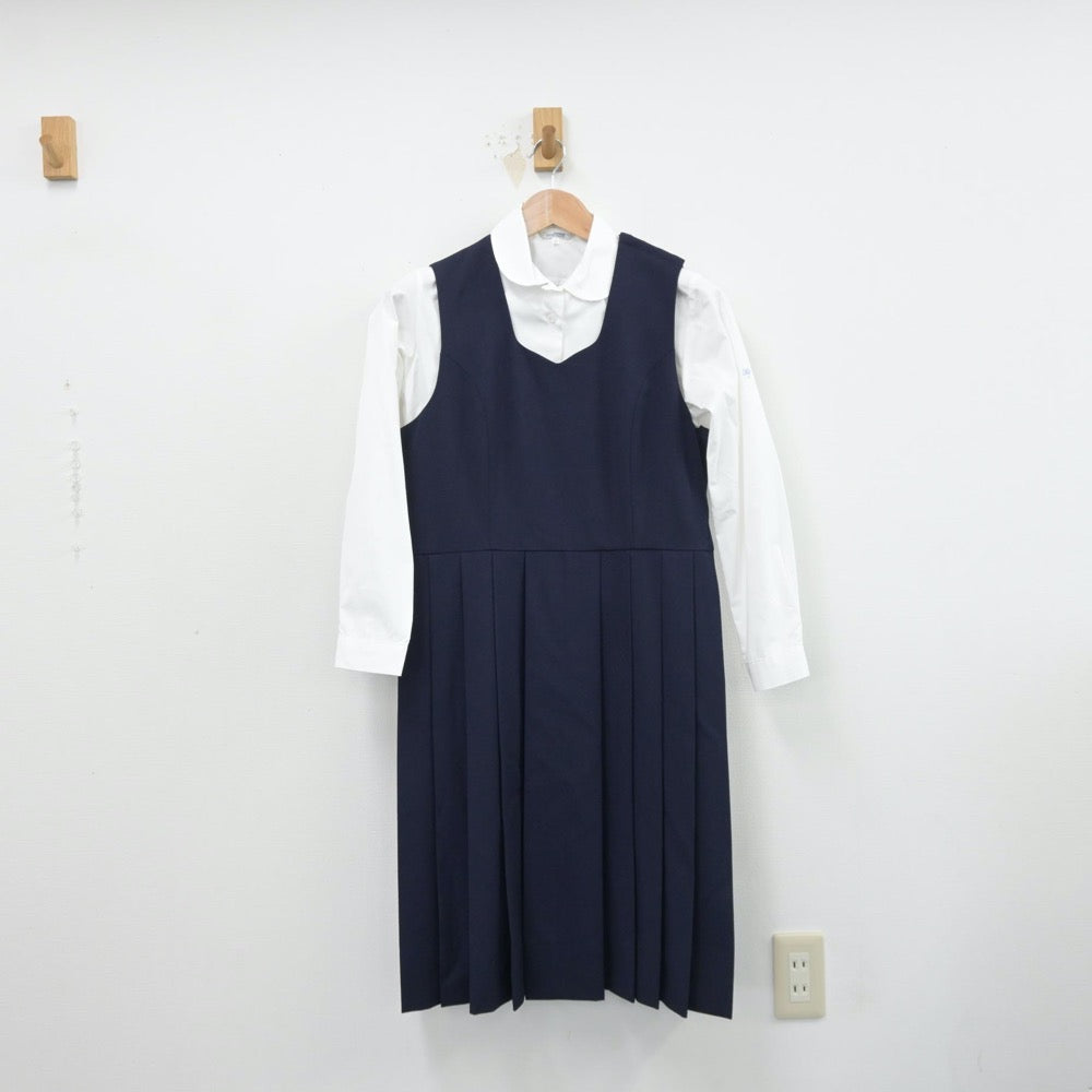 【中古】神奈川県 聖園女学院中学校 女子制服 5点（ブレザー・シャツ・ジャンパースカート）sf014339