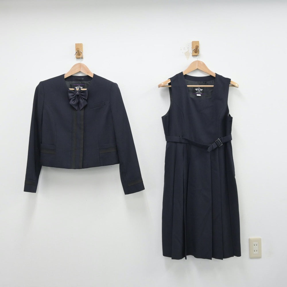 【中古】栃木県 佐野東高等学校 女子制服 3点（ブレザー・ジャンパースカート）sf014342