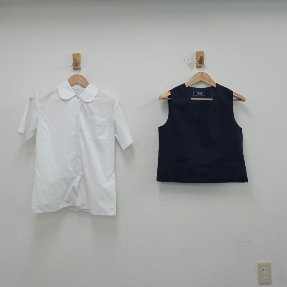 【中古】栃木県 西中学校 女子制服 3点（シャツ・ベスト・スカート）sf014344