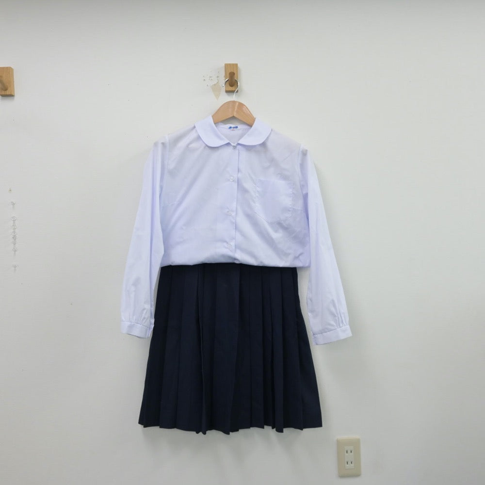 【中古】栃木県 西中学校 女子制服 4点（ブレザー・シャツ・ニット・スカート）sf014345