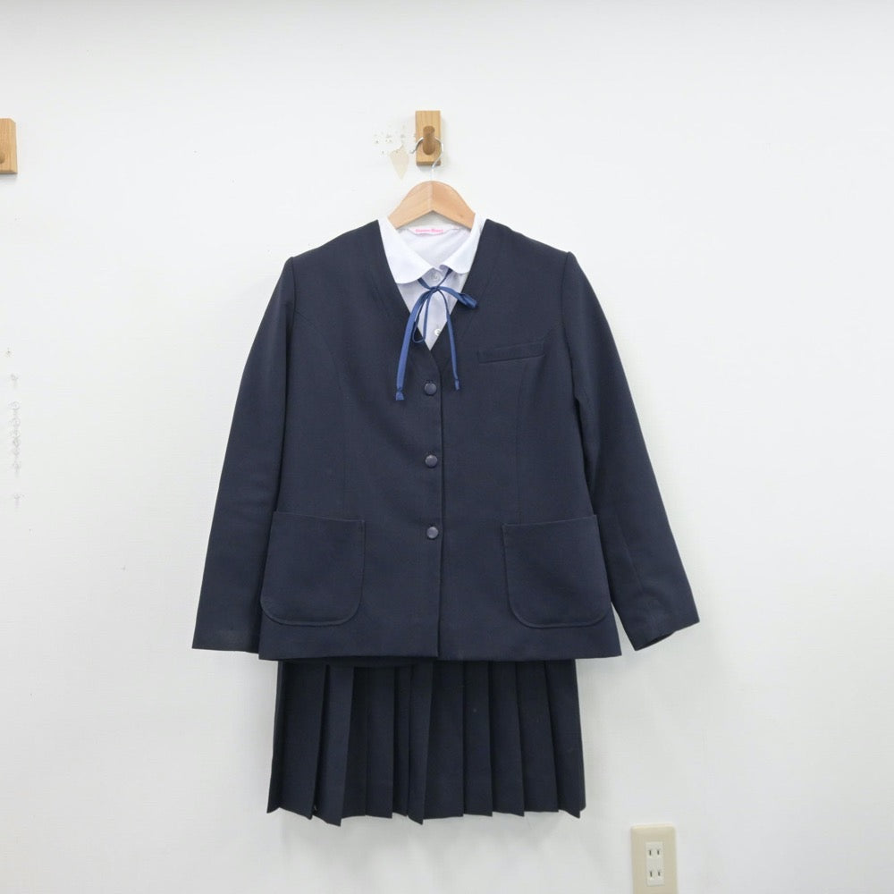 【中古】埼玉県 広島中学校 女子制服 4点（ブレザー・シャツ・スカート）sf014348