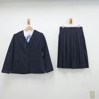 【中古】埼玉県 広島中学校 女子制服 4点（ブレザー・シャツ・スカート）sf014348