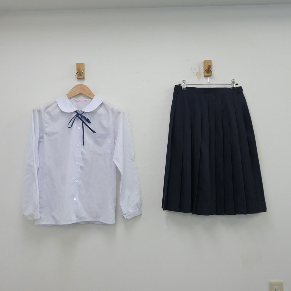 【中古】埼玉県 広島中学校 女子制服 4点（ブレザー・シャツ・スカート）sf014348