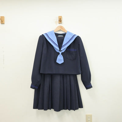 【中古】大阪府 上野芝中学校 女子制服 3点（セーラー服・スカート）sf014351