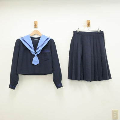 【中古】大阪府 上野芝中学校 女子制服 3点（セーラー服・スカート）sf014351