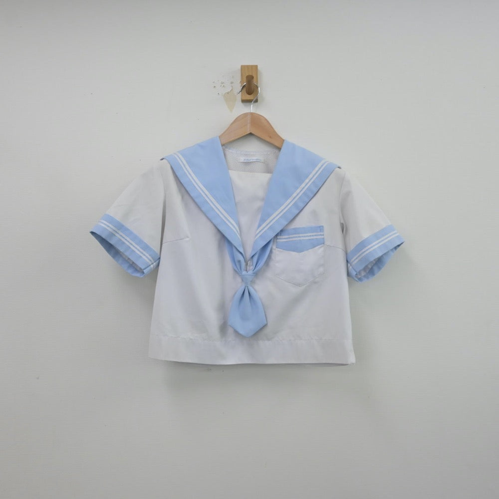 【中古】大阪府 上野芝中学校 女子制服 4点（セーラー服・ベスト・スカート）sf014353