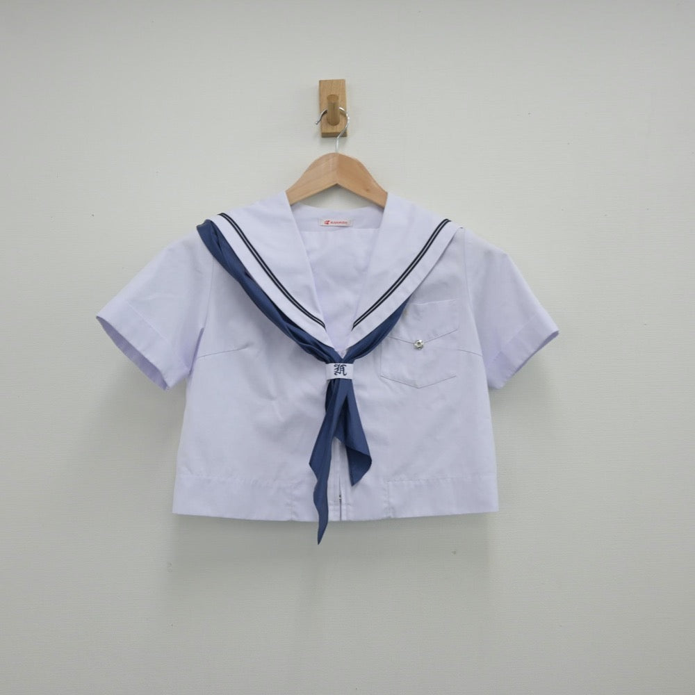 【中古】大阪府 長尾中学校 女子制服 5点（セーラー服・スカート）sf014354