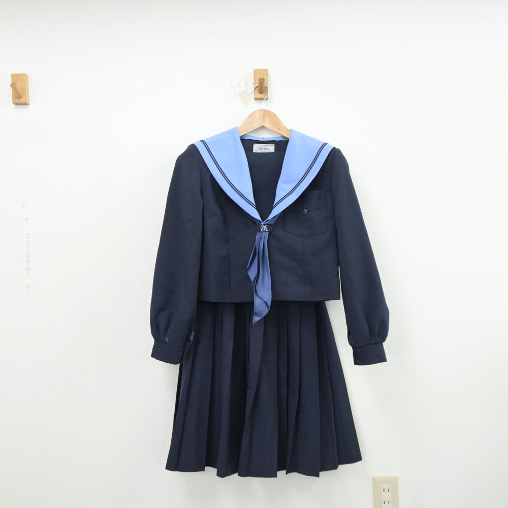 【中古】大阪府 長尾中学校 女子制服 3点（セーラー服・スカート）sf014355