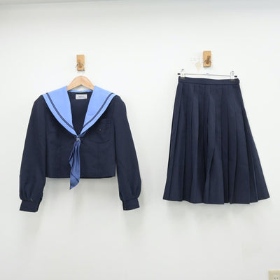 【中古】大阪府 長尾中学校 女子制服 3点（セーラー服・スカート）sf014355