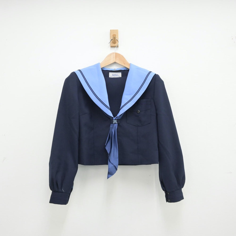 【中古】大阪府 長尾中学校 女子制服 3点（セーラー服・スカート）sf014355