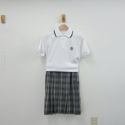 【中古】東京都 日本女子体育大学附属二階堂高等学校 女子制服 3点（シャツ・シャツ・スカート）sf014362