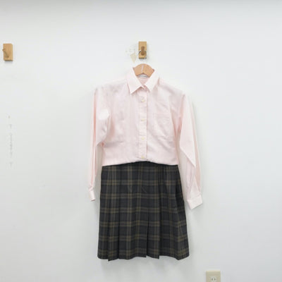 【中古】東京都 日本女子体育大学附属二階堂高等学校 女子制服 3点（シャツ・シャツ・スカート）sf014367