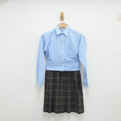 【中古】東京都 日本女子体育大学附属二階堂高等学校 女子制服 3点（シャツ・シャツ・スカート）sf014367