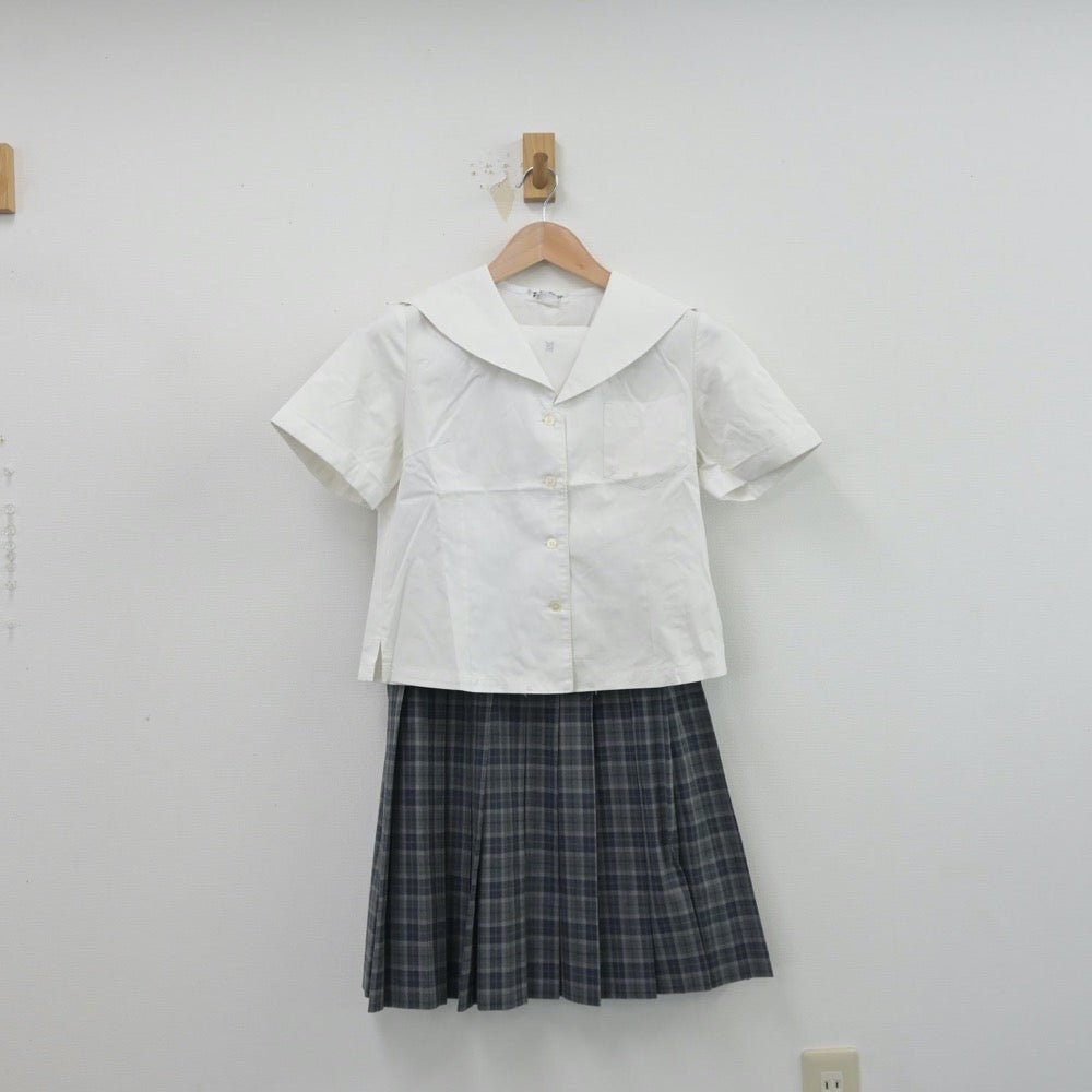 【中古】大阪府 八阪中学校 女子制服 3点（シャツ・スカート）sf014374