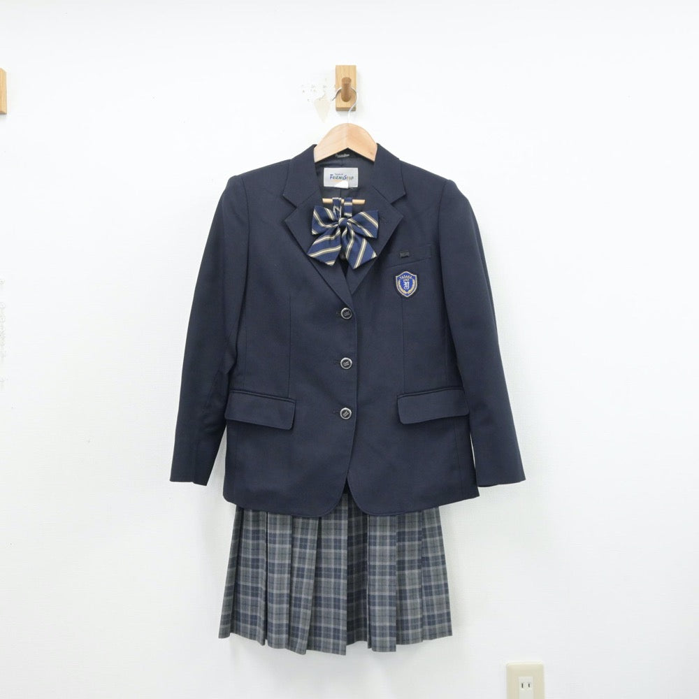 【中古】大阪府 八阪中学校 女子制服 5点（ブレザー・ニット・スカート）sf014375