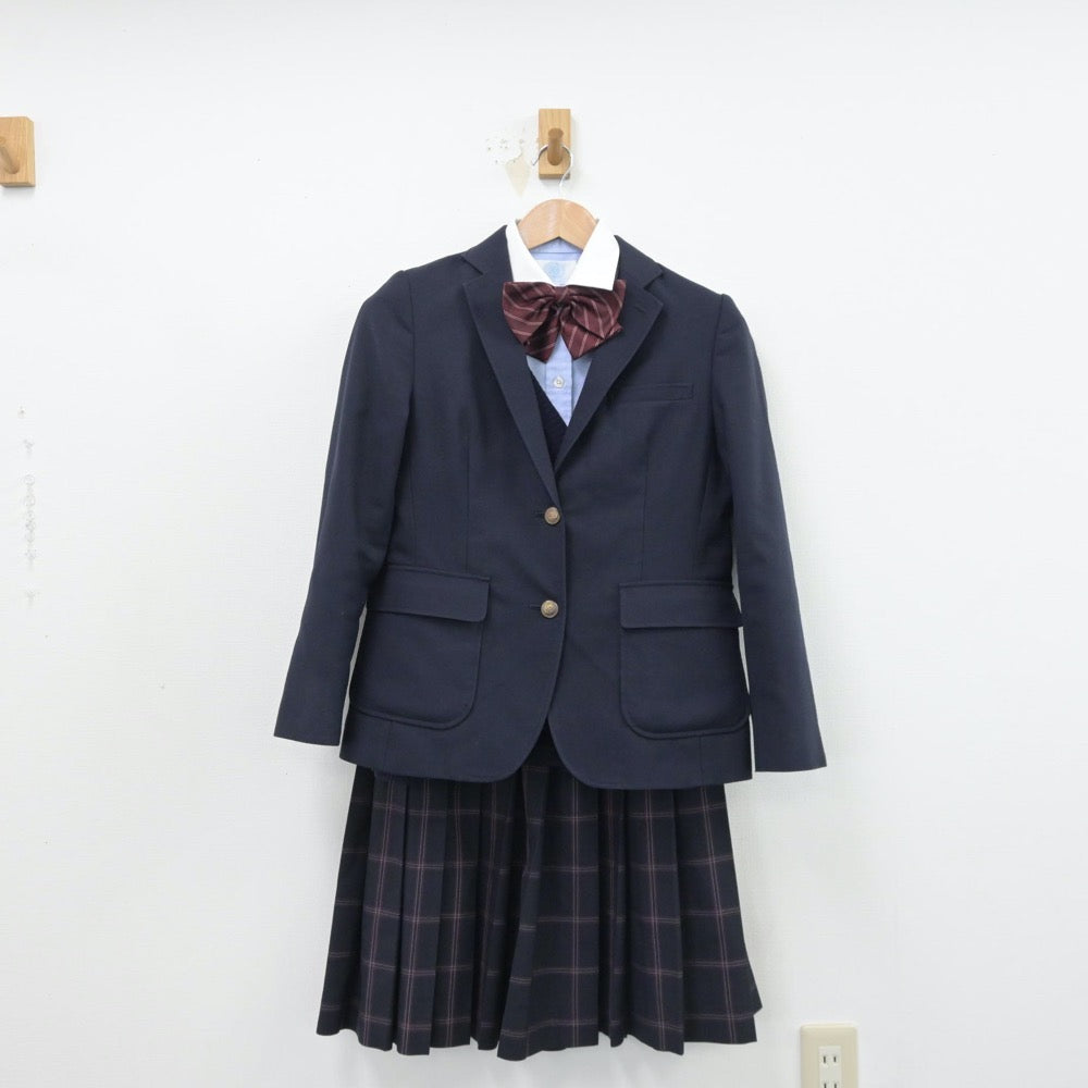 【中古】北海道 札幌東陵高等学校 女子制服 5点（ブレザー・シャツ・ニット・スカート）sf014386