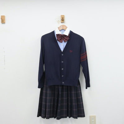 【中古】北海道 札幌東陵高等学校 女子制服 5点（ブレザー・シャツ・ニット・スカート）sf014386