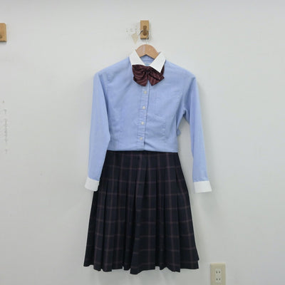 【中古】北海道 札幌東陵高等学校 女子制服 5点（ブレザー・シャツ・ニット・スカート）sf014386