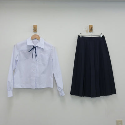 【中古】静岡県 愛鷹中学校 女子制服 5点（シャツ・スカート）sf014391