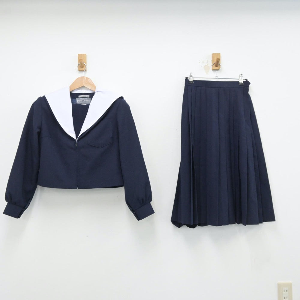 【中古】愛知県 松原中学校 女子制服 2点（セーラー服・スカート）sf014394