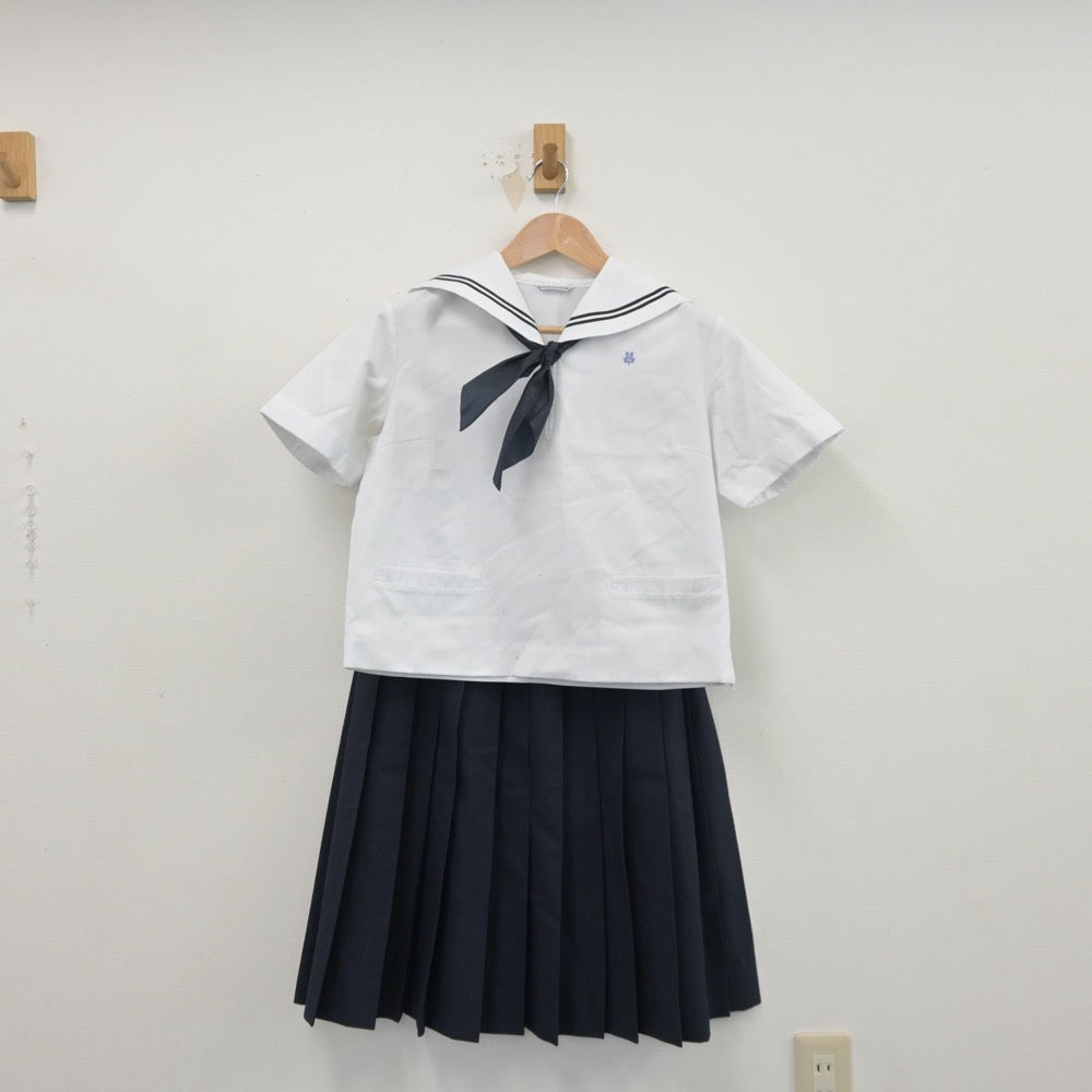 【中古】青森県 八戸東高等学校 女子制服 3点（セーラー服・スカート）sf014396