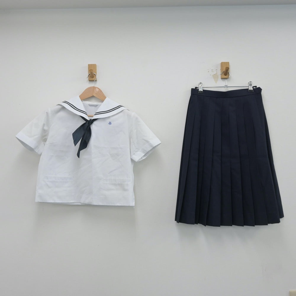 【中古】青森県 八戸東高等学校 女子制服 3点（セーラー服・スカート）sf014396