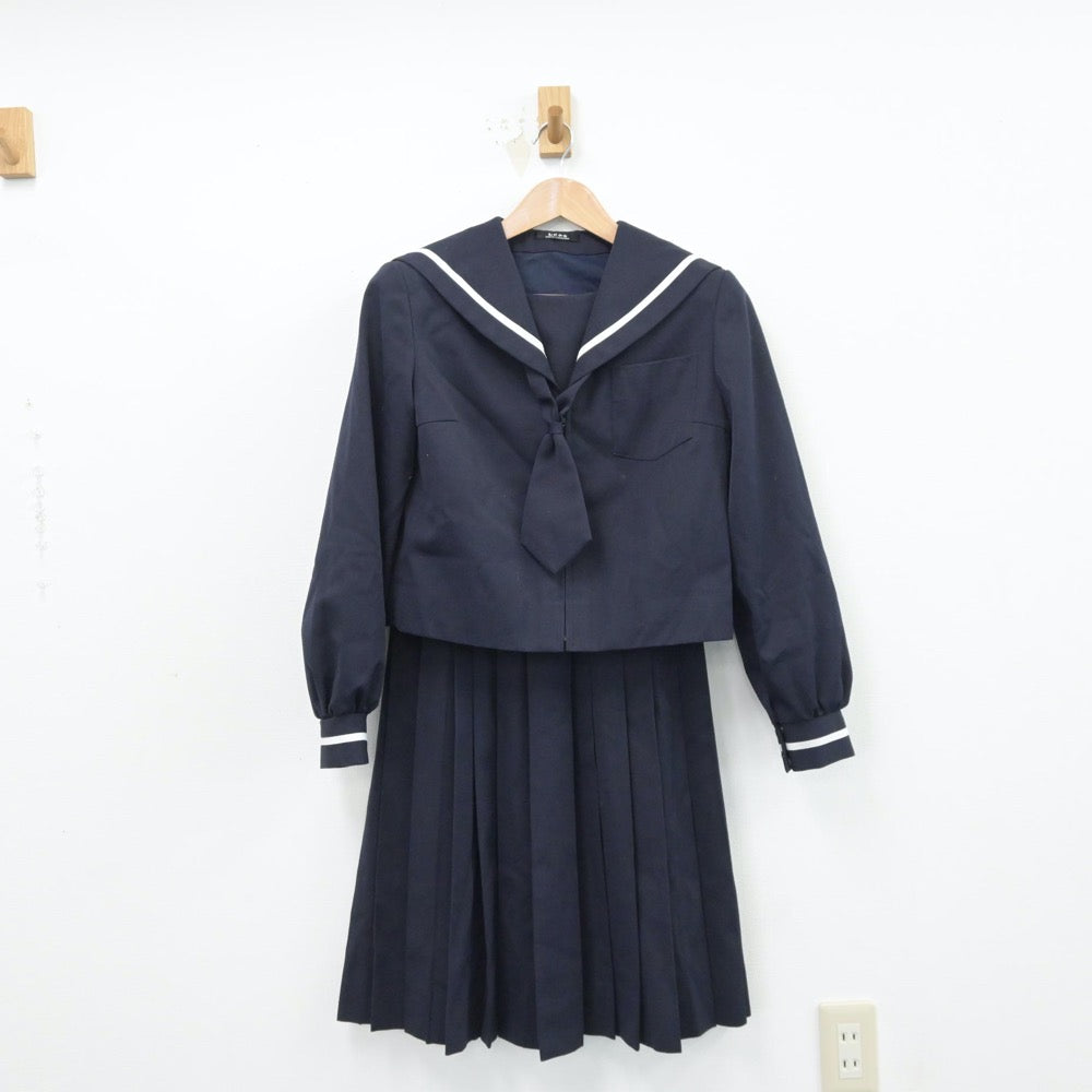 【中古】静岡県 愛鷹中学校 女子制服 3点（セーラー服・スカート）sf014397