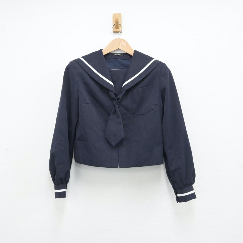 【中古】静岡県 愛鷹中学校 女子制服 3点（セーラー服・スカート）sf014397