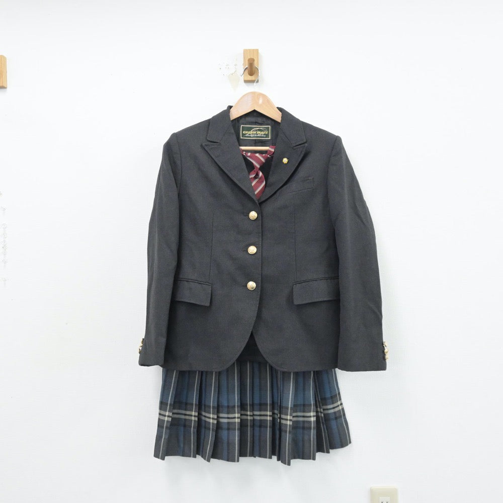 【中古】東京都 三田高等学校 女子制服 5点（ブレザー・スカート・スカート）sf014401