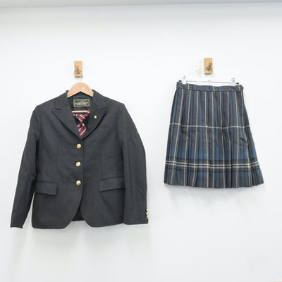 【中古】東京都 三田高等学校 女子制服 5点（ブレザー・スカート・スカート）sf014401