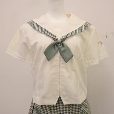 【中古】福島県 須賀川桐陽高等学校 女子制服 4点（セーラー服・スカート）sf014405