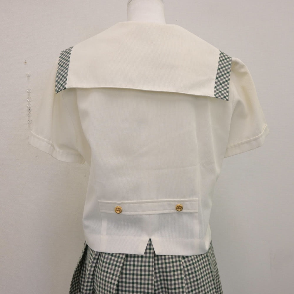 【中古】福島県 須賀川桐陽高等学校 女子制服 4点（セーラー服・スカート）sf014405