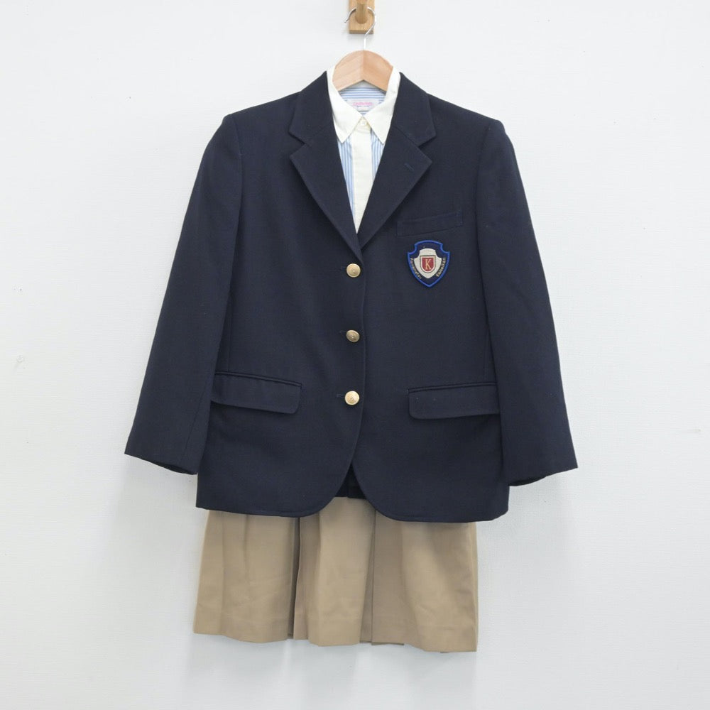 【中古】静岡県 浜松開誠館中学校 女子制服 3点（ブレザー・シャツ・スカート）sf014416