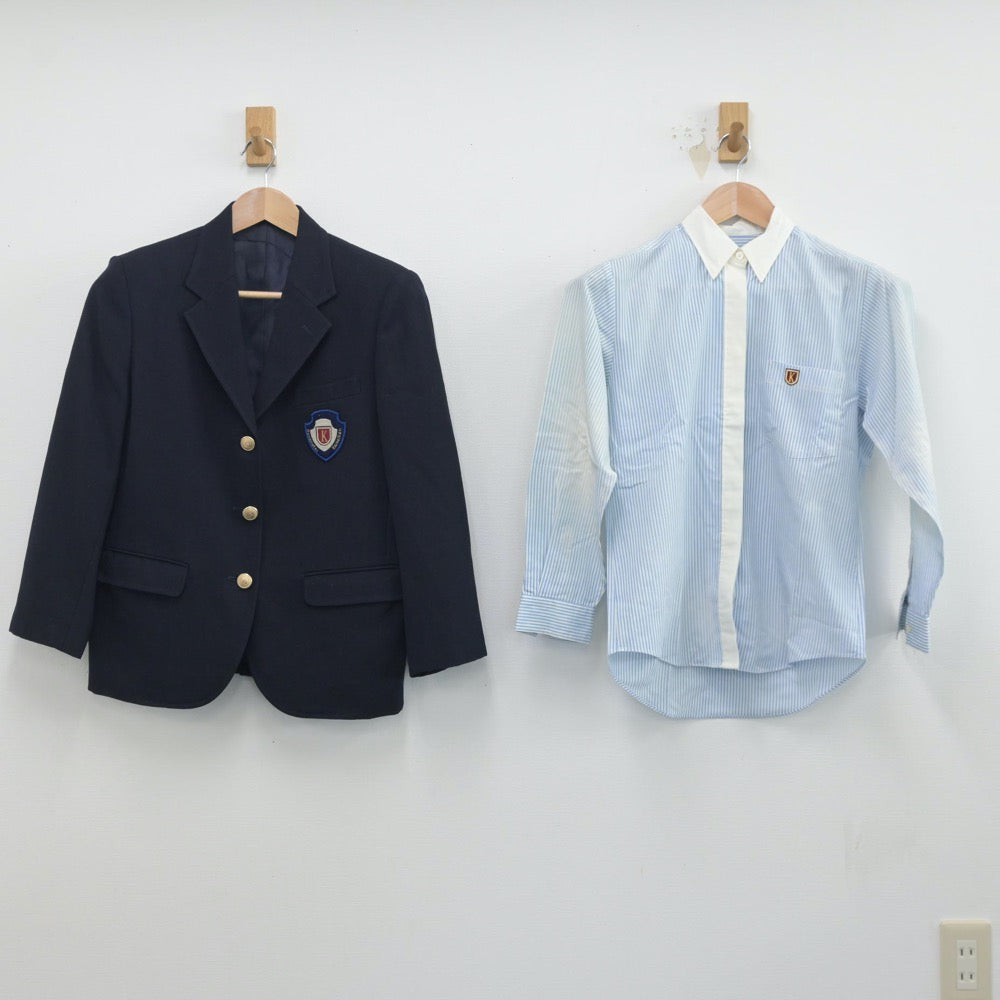 【中古】静岡県 浜松開誠館中学校 女子制服 3点（ブレザー・シャツ・スカート）sf014416