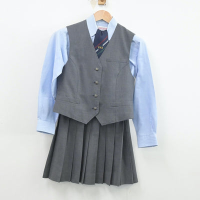 【中古】埼玉県 東京農業大学第三高等学校 女子制服 5点（ブレザー・シャツ・ベスト・スカート）sf014422