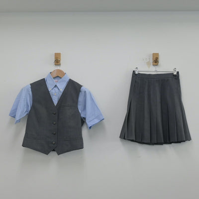 【中古】埼玉県 東京農業大学第三高等学校 女子制服 3点（シャツ・ベスト・スカート）sf014423