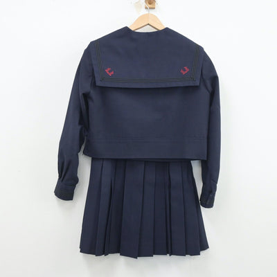 【中古】静岡県 日本体育大学浜松日体中・高等学校 女子制服 3点（セーラー服・スカート）sf014434