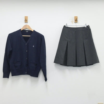 【中古】東京都 大成高等学校 女子制服 2点（ニット・スカート）sf014442