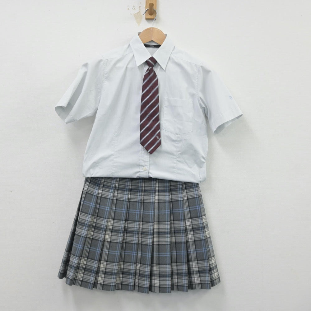 【中古】東京都 大成高等学校 女子制服 3点（シャツ・スカート）sf014443