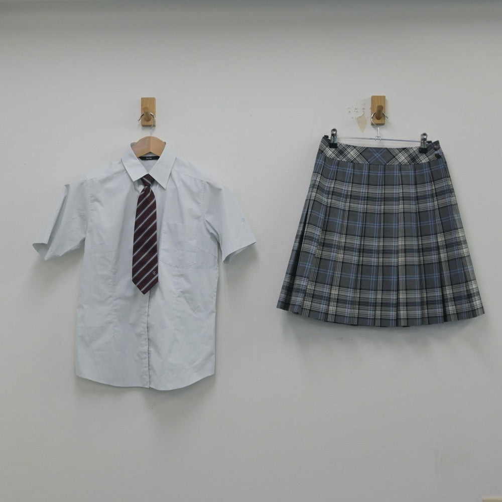 【中古】東京都 大成高等学校 女子制服 3点（シャツ・スカート）sf014443