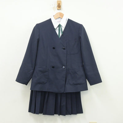【中古】新潟県 下山中学校 女子制服 4点（ブレザー・シャツ・スカート）sf014447